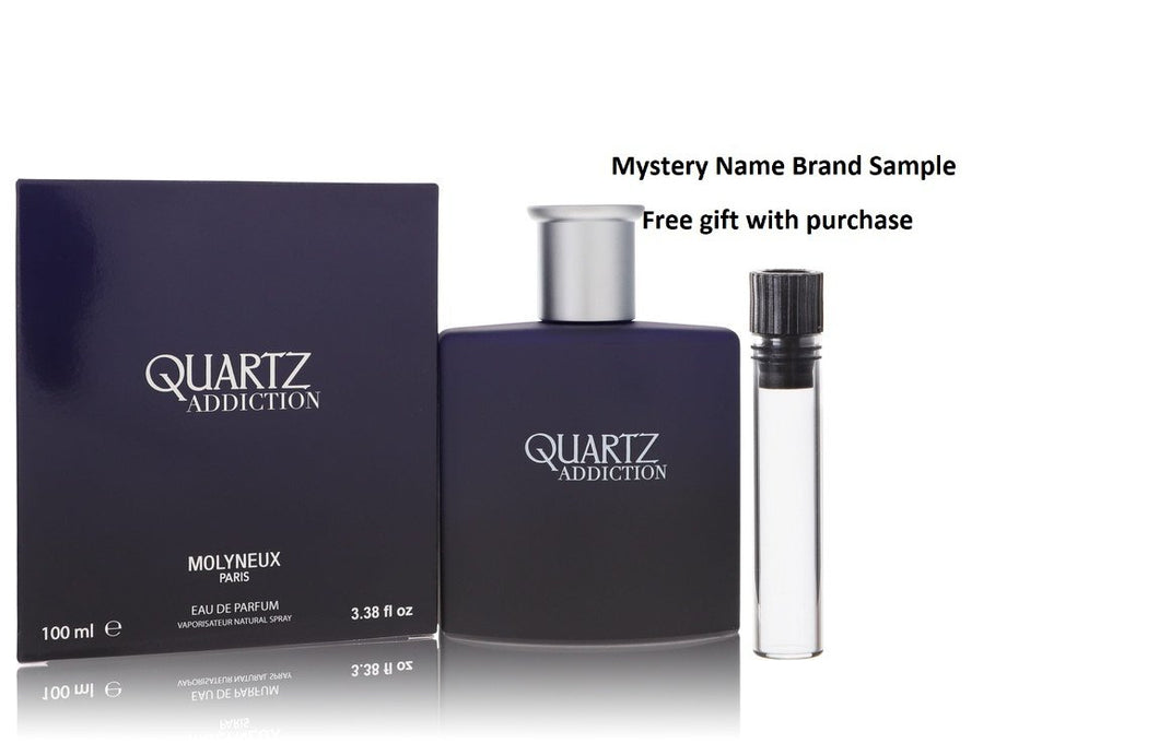 Quartz Addiction by Molyneux Eau De Parfum Spray 3.4 oz And a Mystery Name brand sample vile