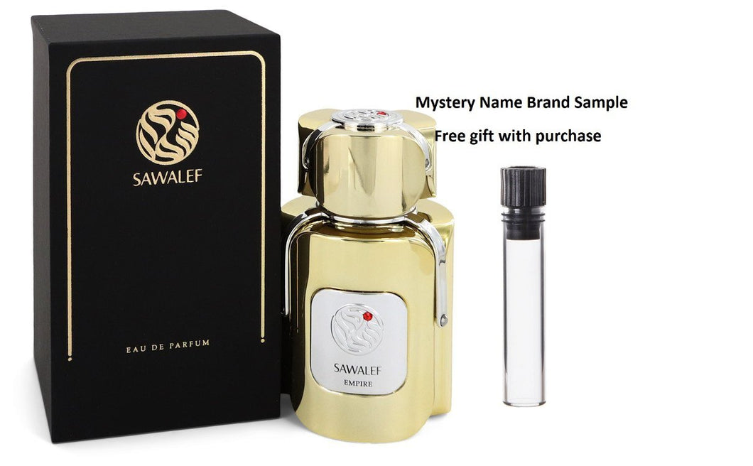 Sawalef Empire by Sawalef Eau De Parfum Spray (Unisex) 3.4 oz And a Mystery Name brand sample vile