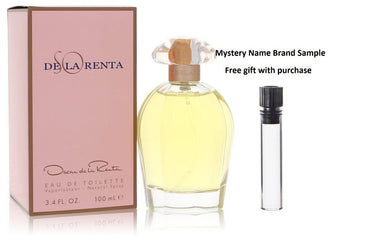 SO DE LA RENTA by Oscar de la Renta Eau De Toilette Spray 3.4 oz And a Mystery Name brand sample vile