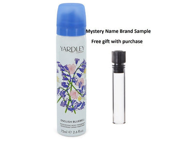 English Bluebell by Yardley London Body Spray 2.6 oz And a Mystery Name brand sample vile