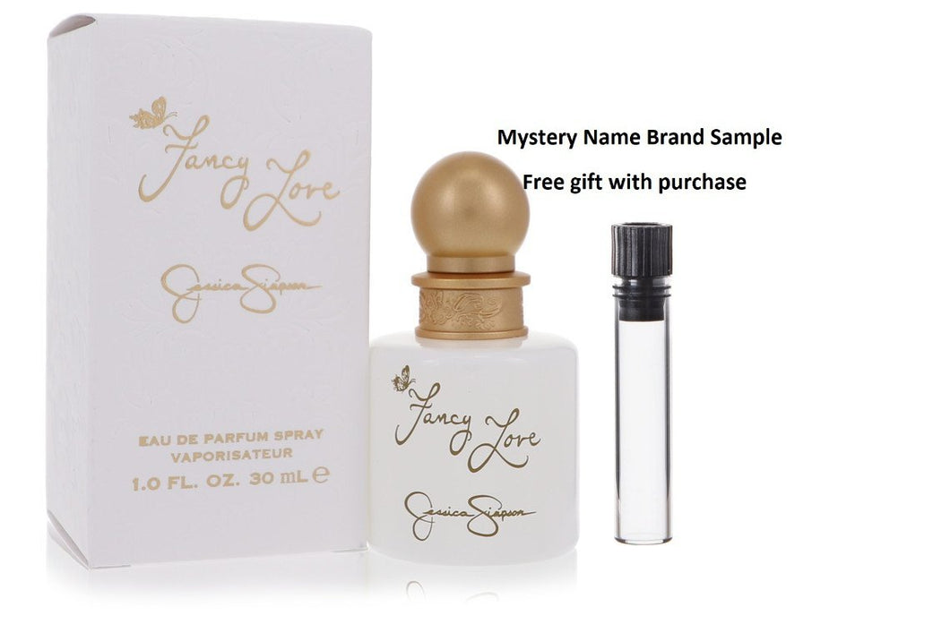 Fancy Love by Jessica Simpson Eau De Parfum Spray 1 oz And a Mystery Name brand sample vile