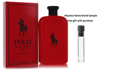 Polo Red by Ralph Lauren Eau De Toilette Spray 6.7 oz And a Mystery Name brand sample vile