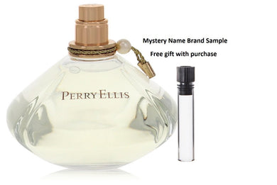 Perry Ellis (New) by Perry Ellis Eau De Parfum Spray (Tester) 3.4 oz And a Mystery Name brand sample vile