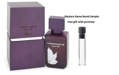 La Yuqawam Jasmine Wisp by Rasasi Eau De Parfum Spray 2.5 oz And a Mystery Name brand sample vile