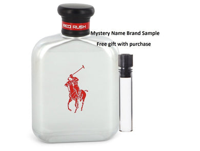 Polo Red Rush by Ralph Lauren Eau De Toilette Spray (Tester) 4.2 oz  And a Mystery Name brand sample vile