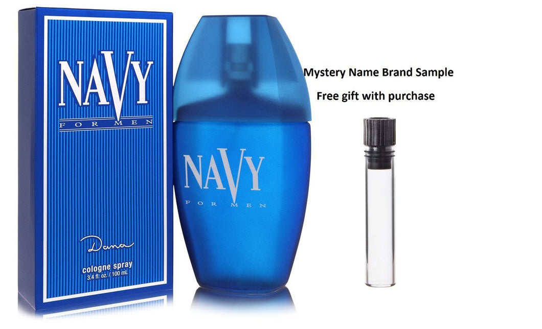 NAVY by Dana Cologne Spray 3.4 oz And a Mystery Name brand sample vile