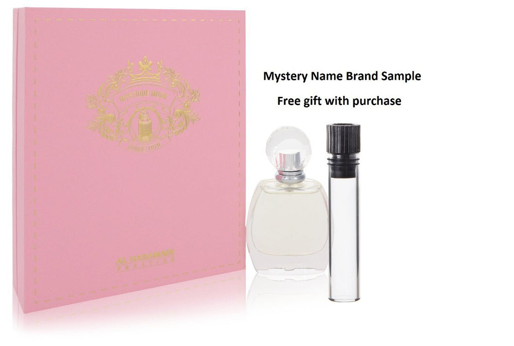 Al Haramain Mystique Musk by Al Haramain Eau De Parfum Spray 2.4 oz And a Mystery Name brand sample vile