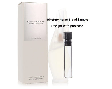 CASHMERE MIST by Donna Karan Eau De Toilette Spray 3.4 oz And a Mystery Name brand sample vile