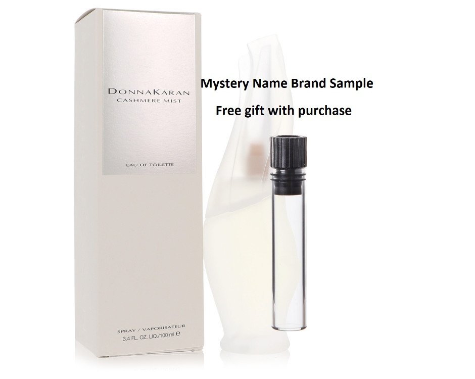 CASHMERE MIST by Donna Karan Eau De Toilette Spray 3.4 oz And a Mystery Name brand sample vile