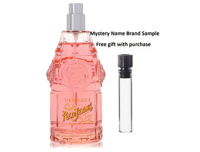 RED JEANS by Versace Eau De Toilette Spray (Tester) 2.5 oz And a Mystery Name brand sample vile