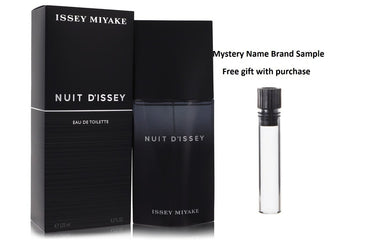 Nuit D'issey by Issey Miyake Eau De Toilette Spray 4.2 oz And a Mystery Name brand sample vile