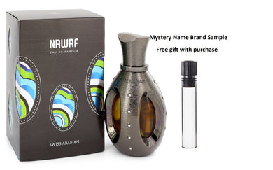 Nawaf by Swiss Arabian Eau De Parfum Spray 1.7 oz And a Mystery Name brand sample vile