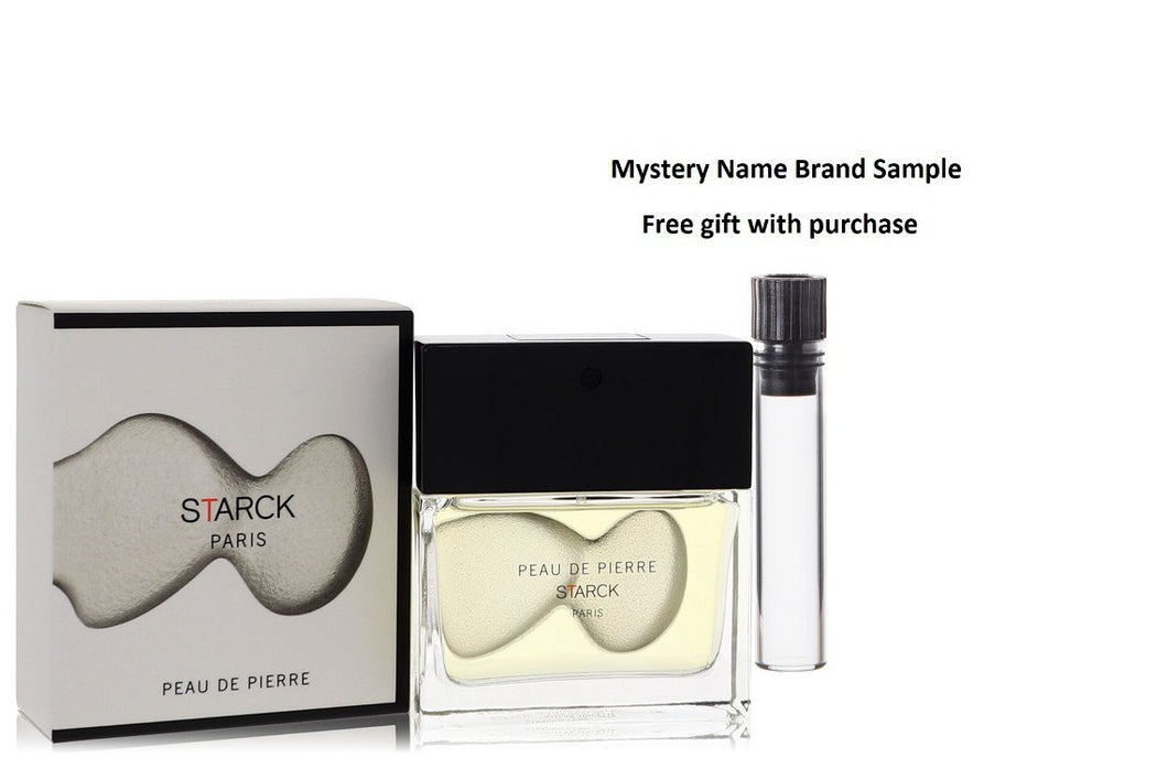Peau De Pierre by Starck Paris Eau De Toilette Spray 1.35 oz And a Mystery Name brand sample vile