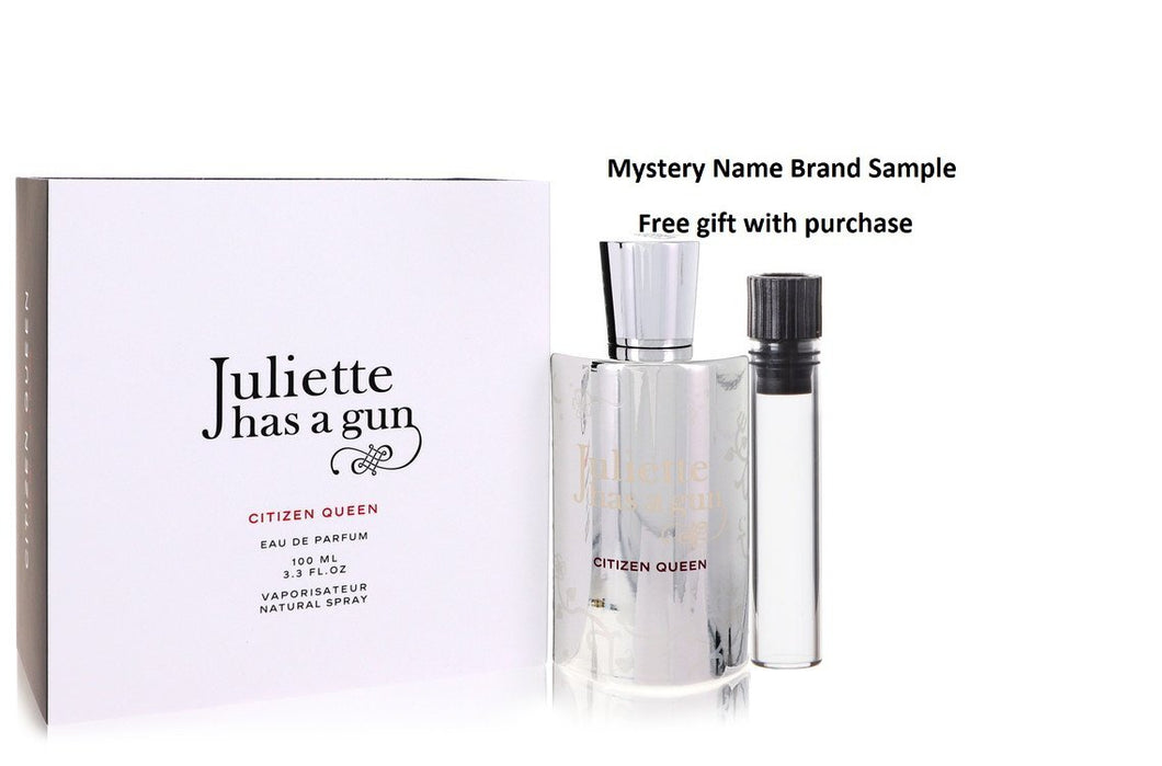 Citizen Queen by Juliette Has a Gun Eau De Parfum Spray 3.4 oz And a Mystery Name brand sample vile