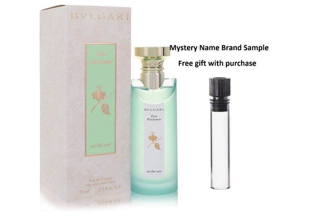 BVLGARI EAU PaRFUMEE (Green Tea) by Bvlgari Cologne Spray (Unisex) 2.5 oz And a Mystery Name brand sample vile