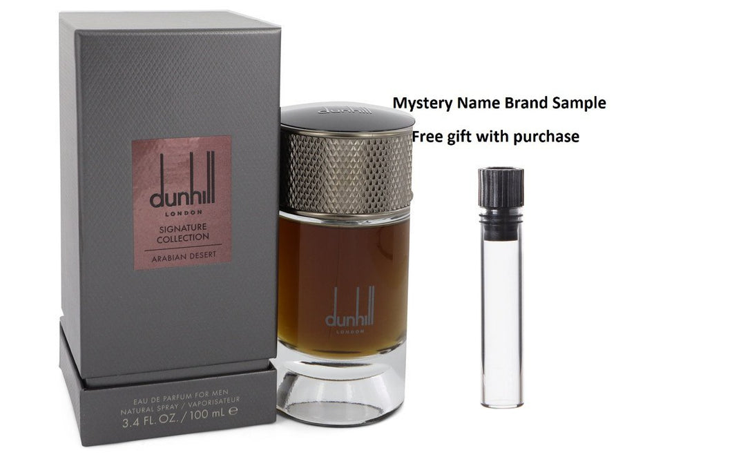 Dunhill Arabian Desert by Alfred Dunhill Eau De Parfum Spray 3.4 oz And a Mystery Name brand sample vile