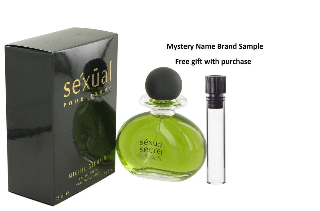 Sexual by Michel Germain Eau De Toilette Spray 2.5 oz And a Mystery Name brand sample vile