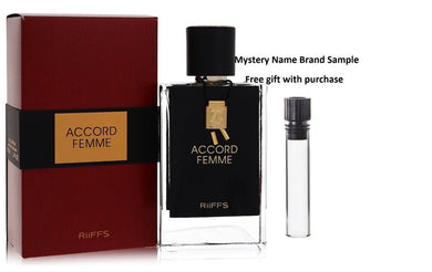 Riiffs Accord Femme by Riiffs Eau De Parfum Spray 3.4 oz And a Mystery Name brand sample vile