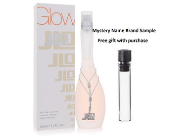 Glow by Jennifer Lopez Eau De Toilette Spray 1.7 oz And a Mystery Name brand sample vile