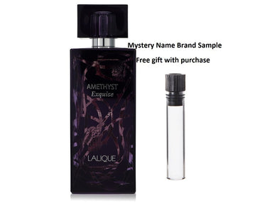 Lalique Amethyst Exquise by Lalique Eau De Parfum Spray (Tester) 3.3 oz And a Mystery Name brand sample vile