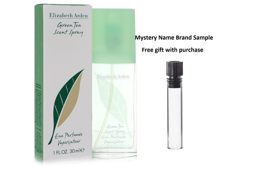 GREEN TEA by Elizabeth Arden Eau De Parfum Spray 1 oz And a Mystery Name brand sample vile