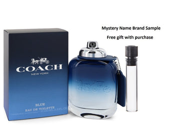 Coach Blue by Coach Eau De Toilette Spray 3.3 oz And a Mystery Name brand sample vile