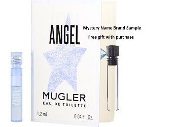 ANGEL by Thierry Mugler EDT SPRAY VIAL ON CARD for WOMEN And a Mystery Name brand sample vile