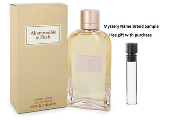 First Instinct Sheer by Abercrombie & Fitch Eau De Parfum Spray 3.4 oz And a Mystery Name brand sample vile