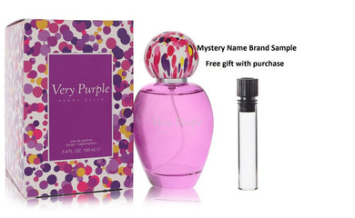 Perry Ellis Very Purple by Perry Ellis Eau De Parfum Spray 3.4 oz And a Mystery Name brand sample vile