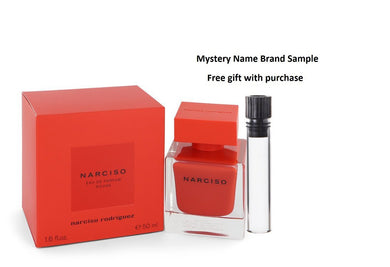 Narciso Rodriguez Rouge by Narciso Rodriguez Eau De Parfum Spray 1.6 oz And a Mystery Name brand sample vile