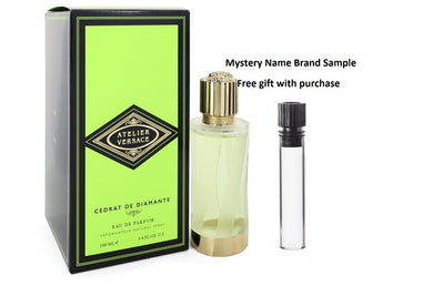 Cedrat De Diamante by Versace Eau De Parfum Spray (Unisex) 3.4 oz And a Mystery Name brand sample vile