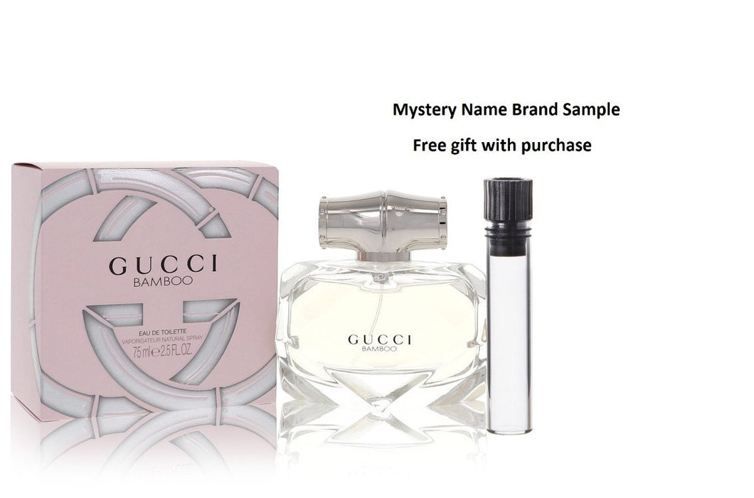 Gucci Bamboo by Gucci Eau De Toilette Spray 2.5 oz And a Mystery Name brand sample vile