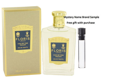 Floris Lily of The Valley by Floris Eau De Toilette Spray 3.4 oz And a Mystery Name brand sample vile