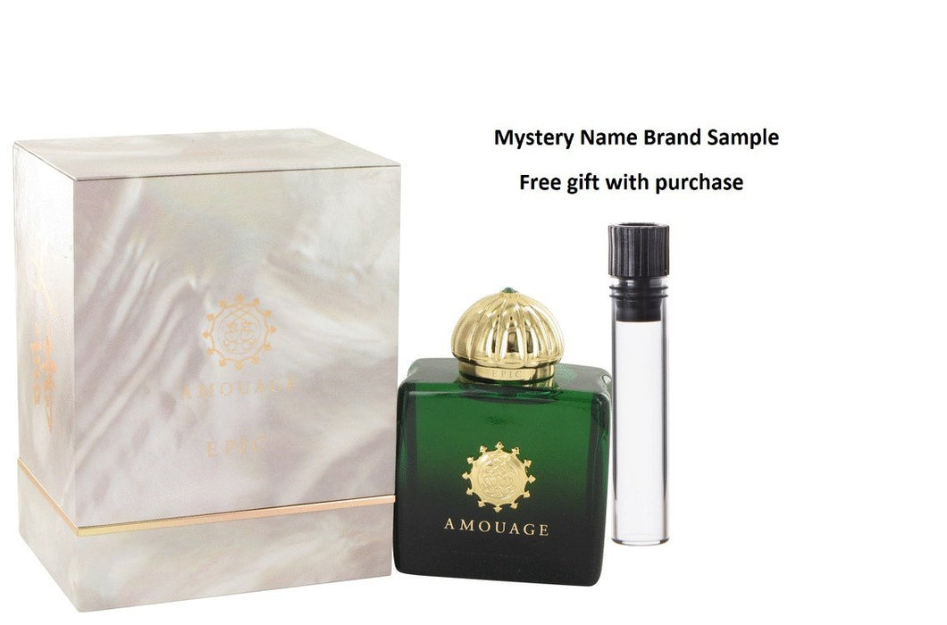 Amouage Epic by Amouage Eau De Parfum Spray 3.4 oz And a Mystery Name brand sample vile