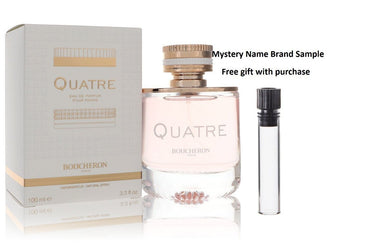 Quatre by Boucheron Eau De Parfum Spray 3.3 oz And a Mystery Name brand sample vile