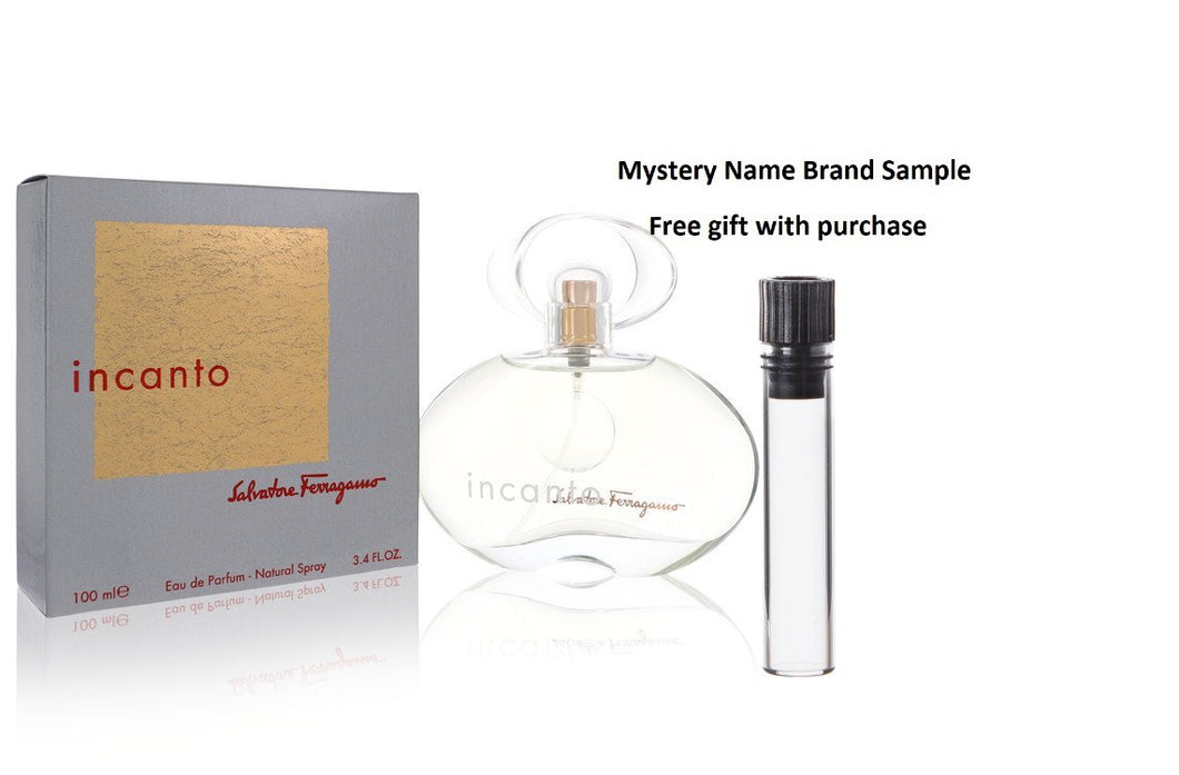 Incanto by Salvatore Ferragamo Eau De Parfum Spray 3.4 oz And a Mystery Name brand sample vile