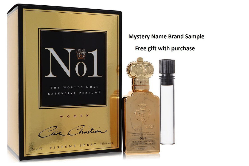 Clive Christian No. 1 by Clive Christian Pure Perfume Spray 1.6 oz And a Mystery Name brand sample vile