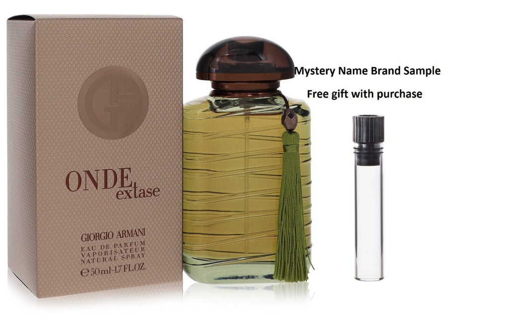 Onde Extase by Giorgio Armani Eau De Parfum Spray 1.7 oz And a Mystery Name brand sample vile