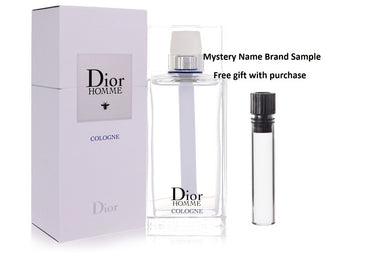 Dior Homme by Christian Dior Cologne Spray (New Packaging 2020) 4.2 oz And a Mystery Name brand sample vile