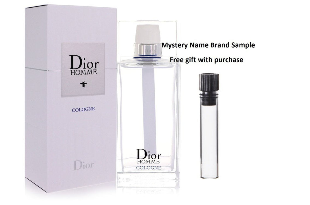 Dior Homme by Christian Dior Cologne Spray (New Packaging 2020) 4.2 oz And a Mystery Name brand sample vile