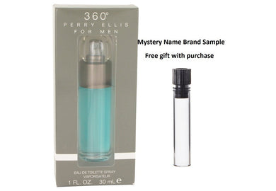 perry ellis 360 by Perry Ellis Eau De Toilette Spray 1 oz And a Mystery Name brand sample vile