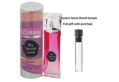 My Secret Love by Lomani Eau De Parfum Spray 3.3 oz And a Mystery Name brand sample vile