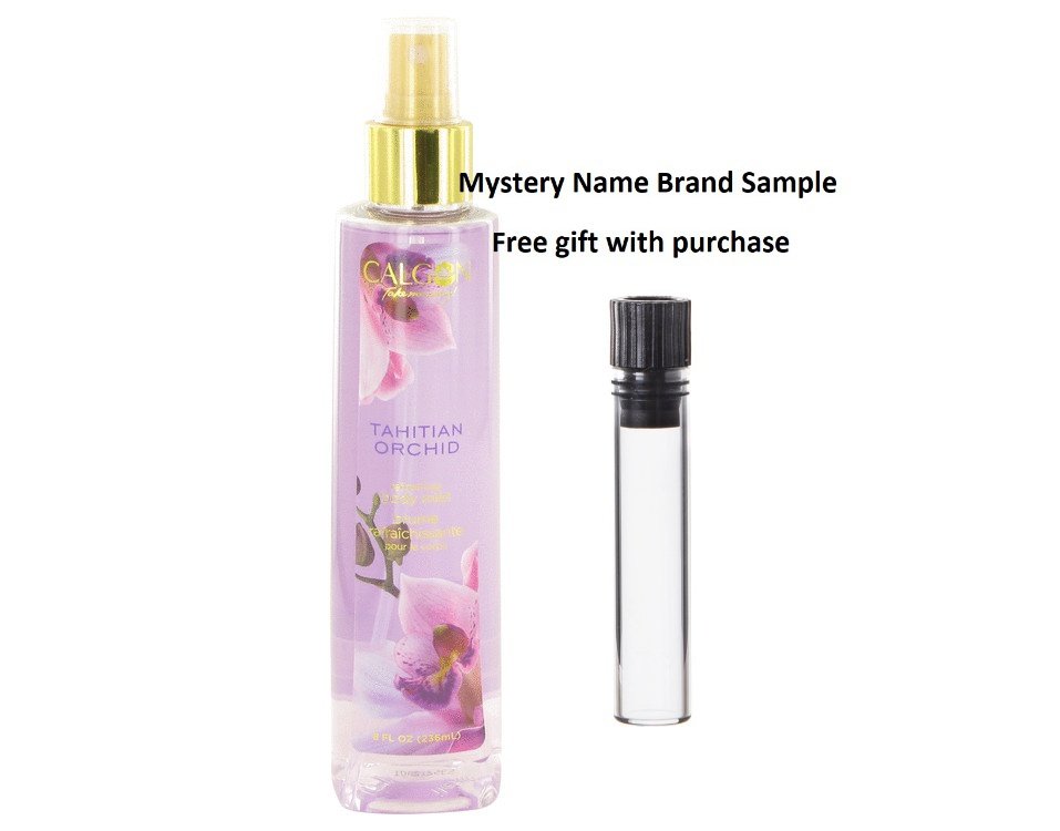 Calgon Take Me Away Tahitian Orchid by Calgon Body Mist 8 oz And a Mystery Name brand sample vile