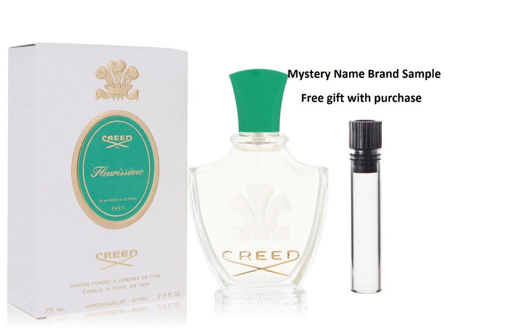 Fleurissimo by Creed Millesime Eau De Parfum Spray 2.5 oz And a Mystery Name brand sample vile