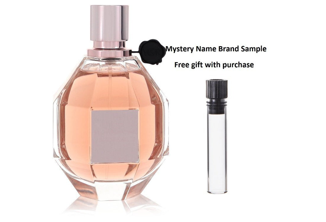 Flowerbomb by Viktor & Rolf Eau De Parfum Spray (Tester) 3.4 oz And a Mystery Name brand sample vile