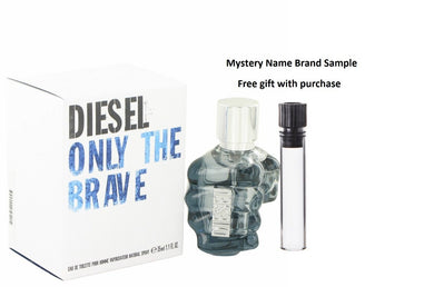 Only the Brave by Diesel Eau De Toilette Spray 1.1 oz And a Mystery Name brand sample vile