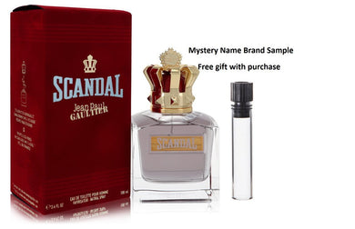 Jean Paul Gaultier Scandal by Jean Paul Gaultier Eau De Toilette Spray (Refillable) 3.4 oz And a Mystery Name brand sample vile