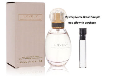 Lovely by Sarah Jessica Parker Eau De Parfum Spray 1 oz And a Mystery Name brand sample vile