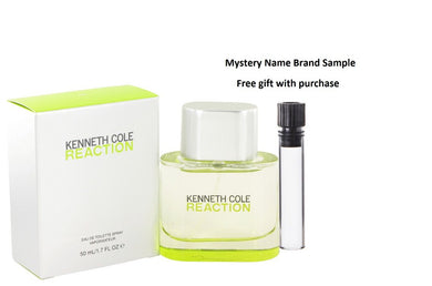 Kenneth Cole Reaction by Kenneth Cole Eau De Toilette Spray 1.7 oz And a Mystery Name brand sample vile