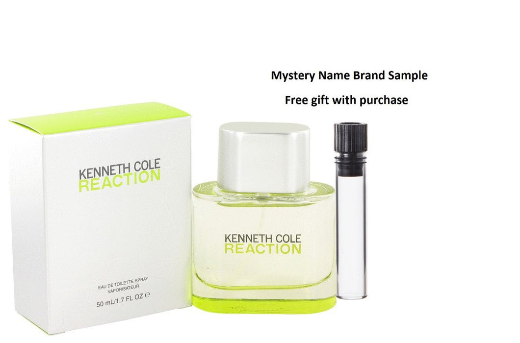 Kenneth Cole Reaction by Kenneth Cole Eau De Toilette Spray 1.7 oz And a Mystery Name brand sample vile